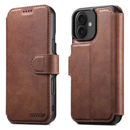 Suteni Q05 2-in-1 Multi-function Detachable Wallet MagSafe Phone Case, For iPhone 16 Pro, For iPhone 16 Plus, For iPhone 16, For iPhone 15 Pro Max, For iPhone 15 Pro, For iPhone 15 Plus, For iPhone 15, For iPhone 14 Plus
