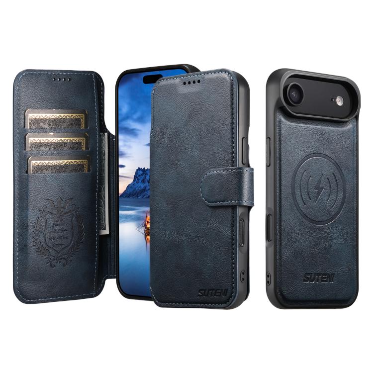 Suteni Q05 2-in-1 Multi-function Detachable Wallet MagSafe Phone Case, For iPhone 18, For iPhone 18 Pro, For iPhone 18 Pro Max, For iPhone 17 Pro Max, For iPhone 17 Pro, For iPhone 17, For iPhone 17 Air, For iPhone 16 Pro Max