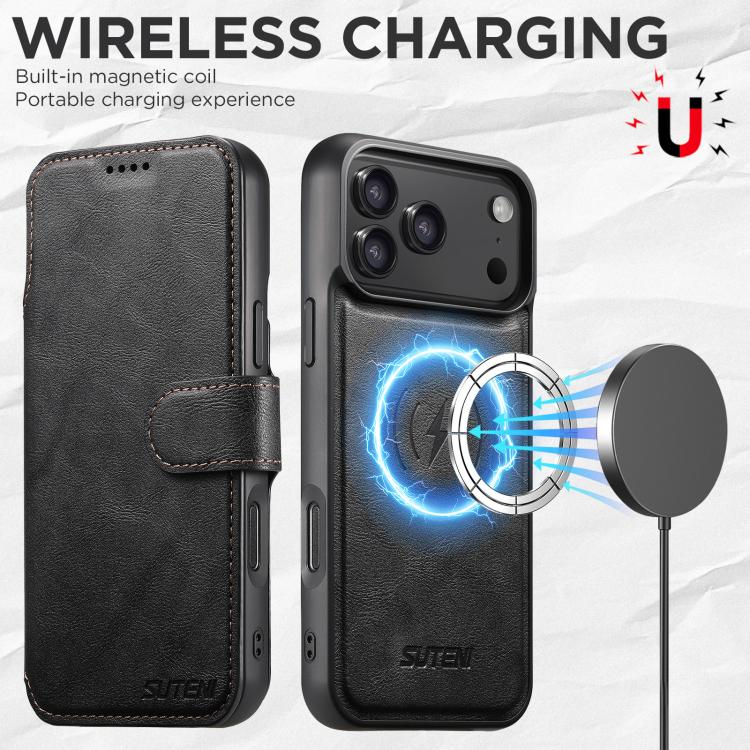 Suteni Q05 2-in-1 Multi-function Detachable Wallet MagSafe Phone Case, For iPhone 18, For iPhone 18 Pro, For iPhone 18 Pro Max, For iPhone 17 Pro Max, For iPhone 17 Pro, For iPhone 17, For iPhone 17 Air, For iPhone 16 Pro Max