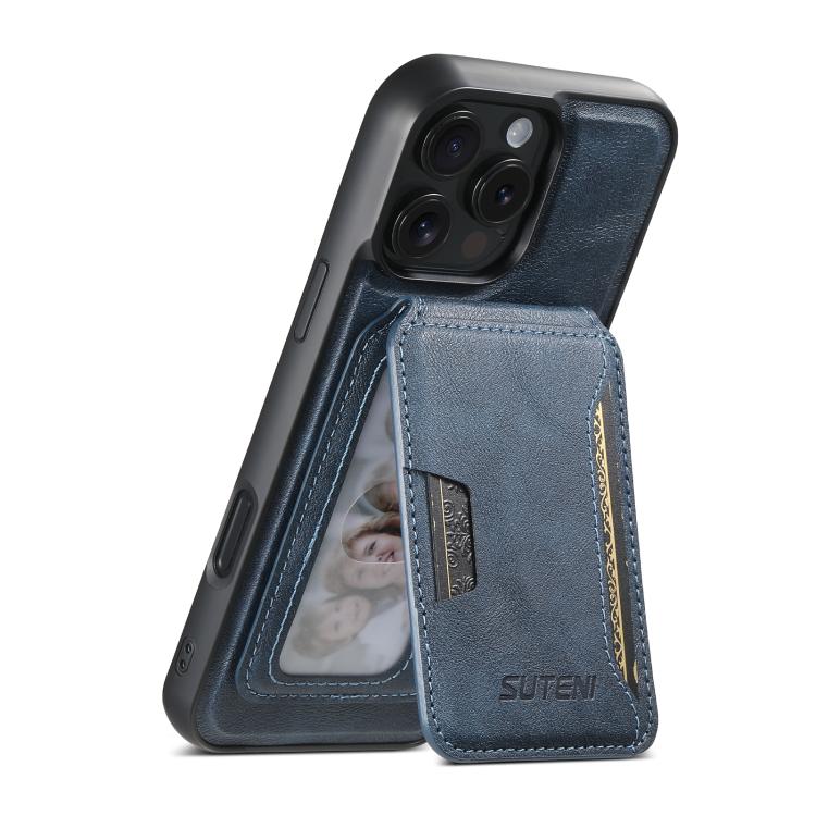 Suteni M3 Card Bag MagSafe Cowhide Texture Leather Phone Case, For iPhone 14, For iPhone 14 Pro, For iPhone 14 Pro Max, For iPhone 13 Pro Max, For iPhone 13 Pro, For iPhone 13, For iPhone 12, For iPhone 12 Pro Max
