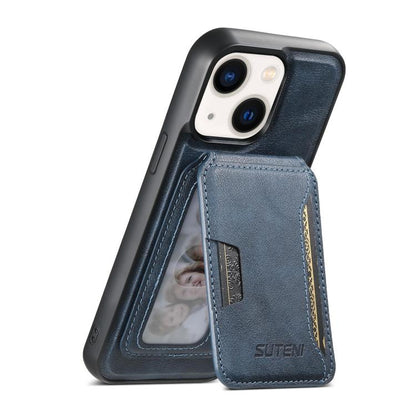 Suteni M3 Card Bag MagSafe Cowhide Texture Leather Phone Case, For iPhone 14, For iPhone 14 Pro, For iPhone 14 Pro Max, For iPhone 13 Pro Max, For iPhone 13 Pro, For iPhone 13, For iPhone 12, For iPhone 12 Pro Max