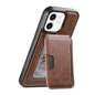 Suteni M3 Card Bag MagSafe Cowhide Texture Leather Phone Case, For iPhone 14, For iPhone 14 Pro, For iPhone 14 Pro Max, For iPhone 13 Pro Max, For iPhone 13 Pro, For iPhone 13, For iPhone 12, For iPhone 12 Pro Max
