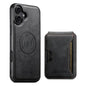 Suteni M3 Card Bag MagSafe Cowhide Texture Leather Phone Case, For iPhone 18, For iPhone 18 Pro, For iPhone 18 Pro Max, For iPhone 17 Pro Max, For iPhone 17 Pro, For iPhone 17, For iPhone Air, For iPhone 16 Pro Max