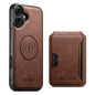 Suteni M3 Card Bag MagSafe Cowhide Texture Leather Phone Case, For iPhone 18, For iPhone 18 Pro, For iPhone 18 Pro Max, For iPhone 17 Pro Max, For iPhone 17 Pro, For iPhone 17, For iPhone Air, For iPhone 16 Pro Max
