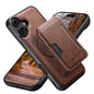 Suteni M3 Card Bag MagSafe Cowhide Texture Leather Phone Case, For iPhone 18, For iPhone 18 Pro, For iPhone 18 Pro Max, For iPhone 17 Pro Max, For iPhone 17 Pro, For iPhone 17, For iPhone Air, For iPhone 16 Pro Max