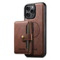 Suteni M4 Magnetic Card Bag MagSafe Leather Phone Case, For iPhone 16 Pro, For iPhone 16 Plus, For iPhone 16, For iPhone 15 Pro Max, For iPhone 15 Pro, For iPhone 15 Plus, For iPhone 15, For iPhone 14 Plus
