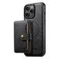 Suteni M4 Magnetic Card Bag MagSafe Leather Phone Case, For iPhone 12 Pro