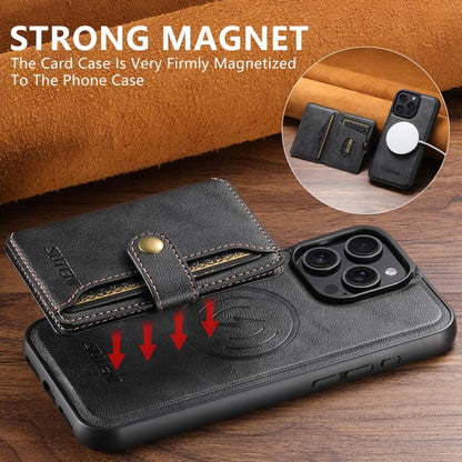 Suteni M4 Magnetic Card Bag MagSafe Leather Phone Case, For iPhone 12 Pro