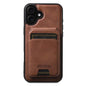 Suteni M5 Magnetic Card Bag MagSafe Cowhide Texture Leather Phone Case, For iPhone 18, For iPhone 18 Pro, For iPhone 18 Pro Max, For iPhone 17 Pro Max, For iPhone 17 Pro, For iPhone 17, For iPhone Air, For iPhone 16 Pro Max
