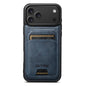 Suteni M5 Magnetic Card Bag MagSafe Cowhide Texture Leather Phone Case, For iPhone 18, For iPhone 18 Pro, For iPhone 18 Pro Max, For iPhone 17 Pro Max, For iPhone 17 Pro, For iPhone 17, For iPhone Air, For iPhone 16 Pro Max