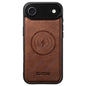 Suteni G5 Cowhide Leather MagSafe Magnetic Phone Case, For iPhone 18, For iPhone 18 Pro, For iPhone 18 Pro Max, For iPhone 17 Pro Max, For iPhone 17 Pro, For iPhone 17, For iPhone Air, For iPhone 16 Pro Max