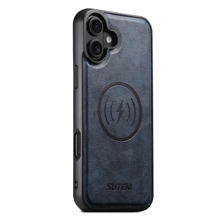 Suteni G5 Cowhide Leather MagSafe Magnetic Phone Case, For iPhone 18, For iPhone 18 Pro, For iPhone 18 Pro Max, For iPhone 17 Pro Max, For iPhone 17 Pro, For iPhone 17, For iPhone Air, For iPhone 16 Pro Max