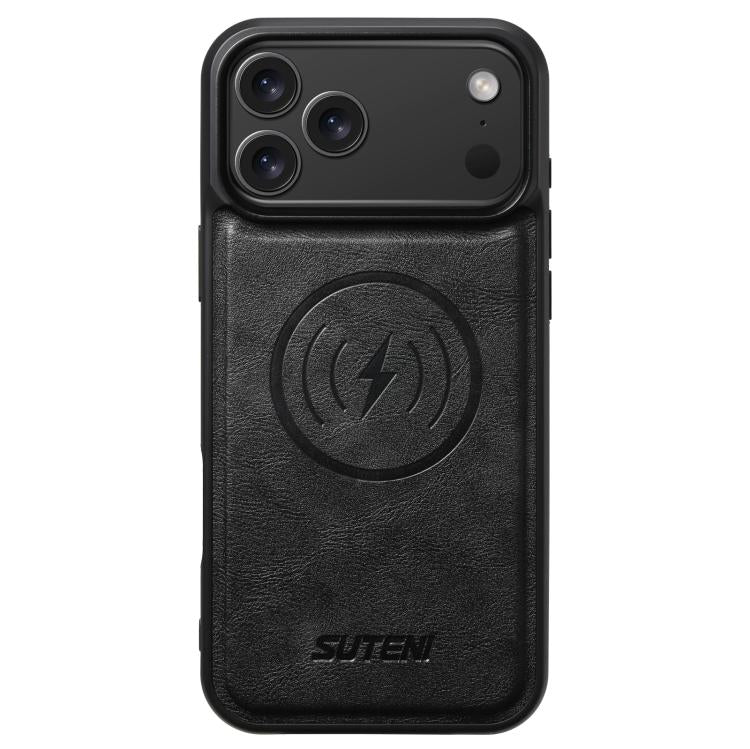 Suteni G5 Cowhide Leather MagSafe Magnetic Phone Case, For iPhone 18, For iPhone 18 Pro, For iPhone 18 Pro Max, For iPhone 17 Pro Max, For iPhone 17 Pro, For iPhone 17, For iPhone Air, For iPhone 16 Pro Max