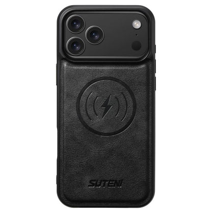 Suteni G5 Cowhide Leather MagSafe Magnetic Phone Case, For iPhone 18, For iPhone 18 Pro, For iPhone 18 Pro Max, For iPhone 17 Pro Max, For iPhone 17 Pro, For iPhone 17, For iPhone Air, For iPhone 16 Pro Max