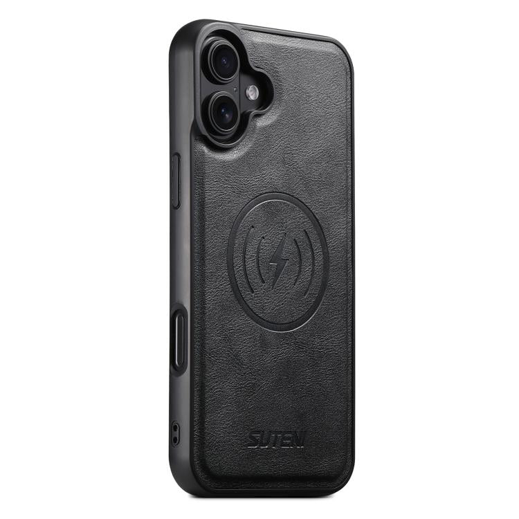 Suteni G5 Cowhide Leather MagSafe Magnetic Phone Case, For iPhone 18, For iPhone 18 Pro, For iPhone 18 Pro Max, For iPhone 17 Pro Max, For iPhone 17 Pro, For iPhone 17, For iPhone Air, For iPhone 16 Pro Max