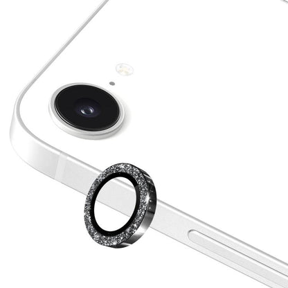 ENKAY Hat-Prince Glitter Rear Camera Lens Aluminium Alloy Ring Tempered Glass Film, For iPhone 16e