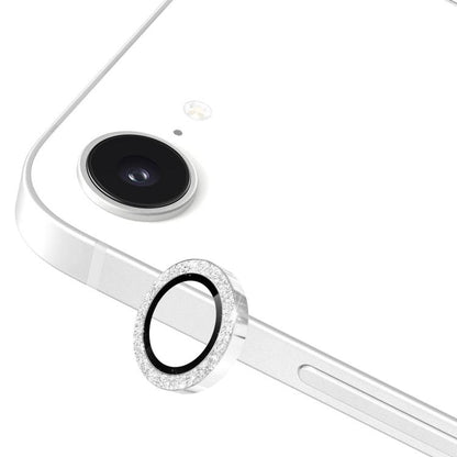 ENKAY Hat-Prince Glitter Rear Camera Lens Aluminium Alloy Ring Tempered Glass Film, For iPhone 16e