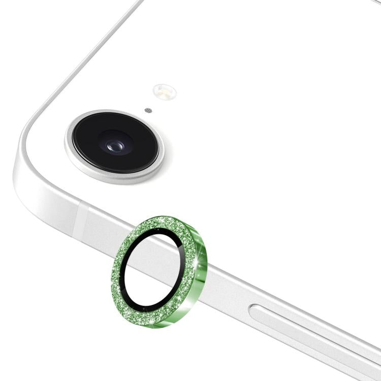 ENKAY Hat-Prince Glitter Rear Camera Lens Aluminium Alloy Ring Tempered Glass Film, For iPhone 16e