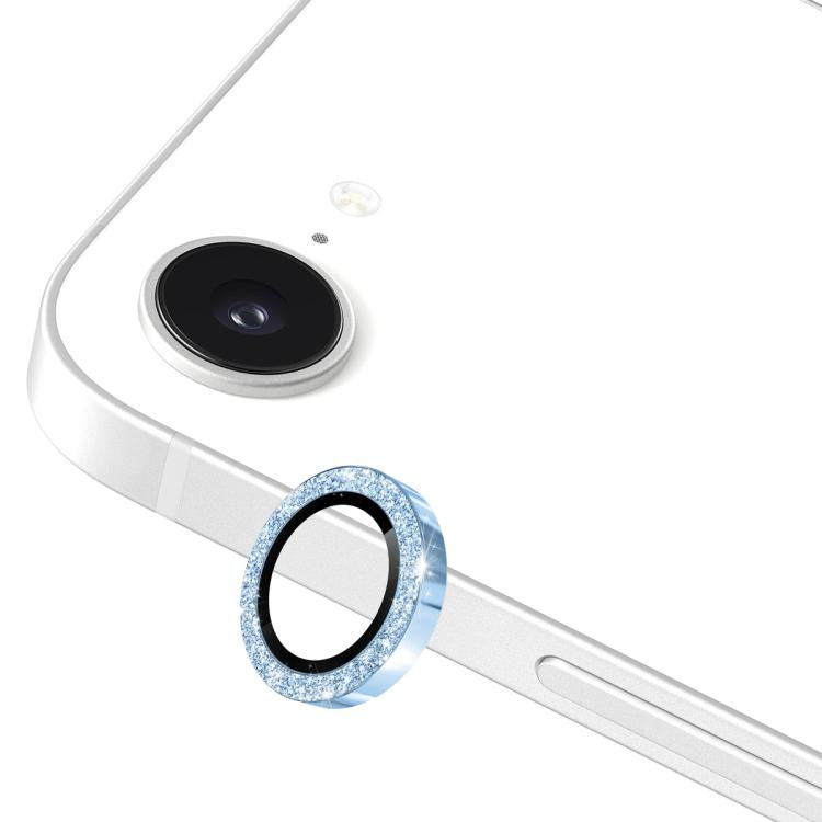 ENKAY Hat-Prince Glitter Rear Camera Lens Aluminium Alloy Ring Tempered Glass Film, For iPhone 16e