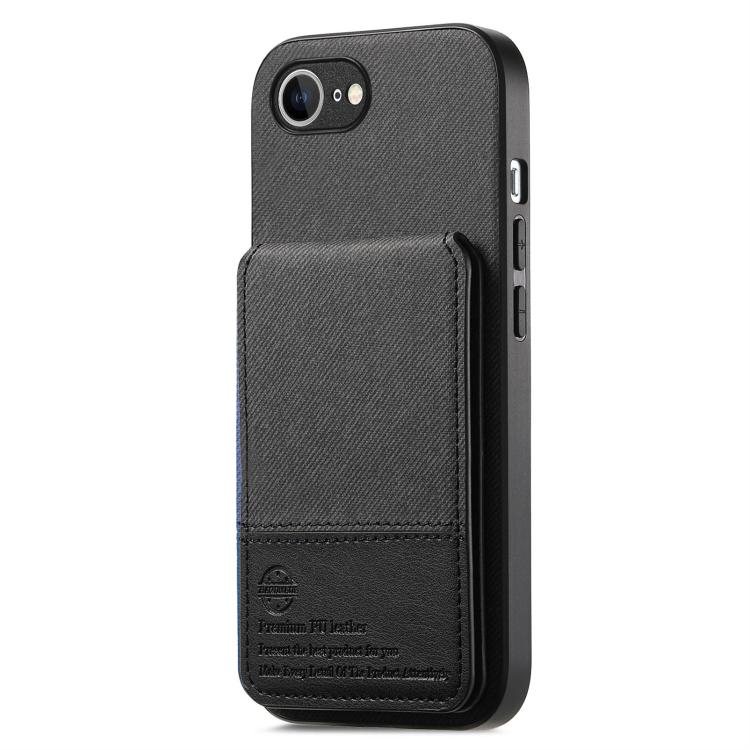 Twill Fabric Leather Vertical Flip RFID Card Bag Phone Case, For iPhone 17e / 16e, For iPhone 17 Pro Max, For iPhone 17 Pro