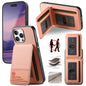 Twill Fabric Leather Vertical Flip RFID Card Bag Phone Case