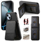 Twill Fabric Leather Vertical Flip RFID Card Bag Phone Case