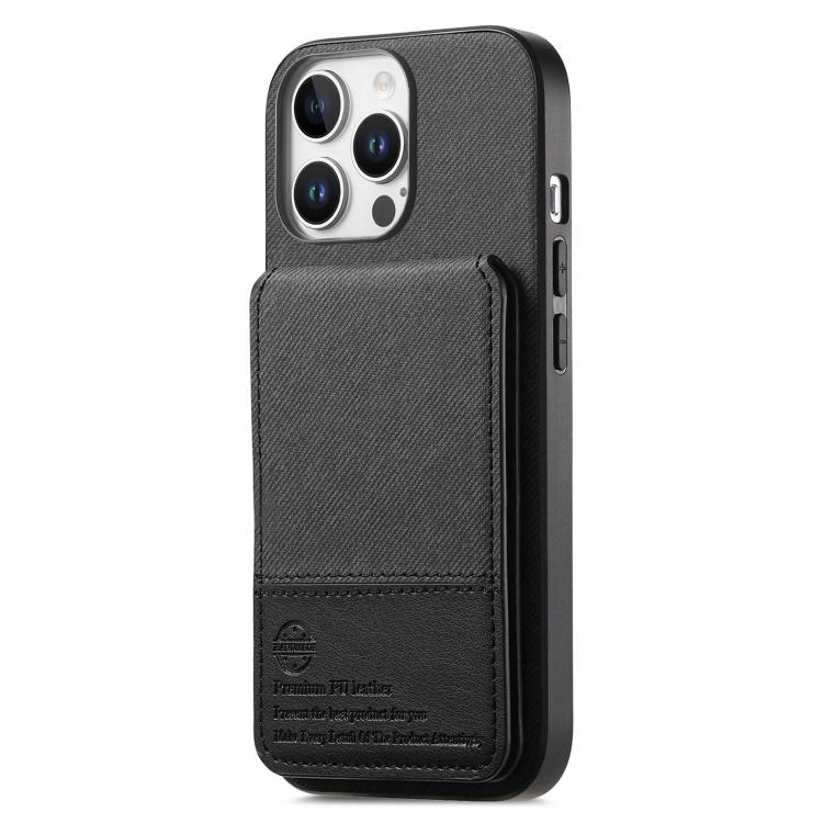 Twill Fabric Leather Vertical Flip RFID Card Bag Phone Case, For iPhone 14 Pro, For iPhone 14 Pro Max, For iPhone 13 Pro Max
