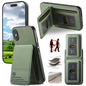 Twill Fabric Leather Vertical Flip RFID Card Bag Phone Case