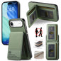 Twill Fabric Leather Vertical Flip RFID Card Bag Phone Case