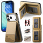 Twill Fabric Leather Vertical Flip RFID Card Bag Phone Case, For iPhone 17e / 16e, For iPhone 17 Pro Max, For iPhone 17 Pro