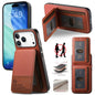 Twill Fabric Leather Vertical Flip RFID Card Bag Phone Case