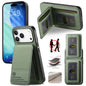 Twill Fabric Leather Vertical Flip RFID Card Bag Phone Case, For iPhone 17e / 16e, For iPhone 17 Pro Max, For iPhone 17 Pro