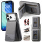 Twill Fabric Leather Vertical Flip RFID Card Bag Phone Case