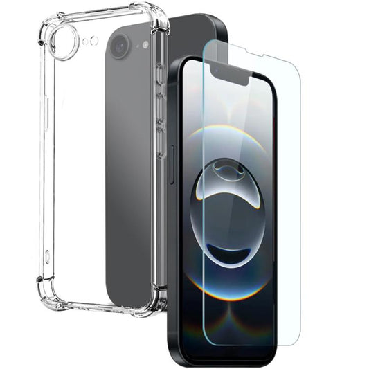 NORTHJO 2 in 1 TPU Airbag Shockproof Phone Case with Screen Film, For iPhone 17e / 16e, For iPhone 17 Pro Max, For iPhone 17 Pro, For iPhone 17, For iPhone Air, For iPhone 16 Pro Max, For iPhone 16 Pro, For iPhone 16 Plus, For iPhone 16                ...