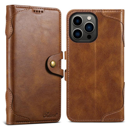 Suteni Q-03 Oil Wax Magnetic Clasp Leather Phone Case, For iPhone 16e, For iPhone 16 Pro Max, For iPhone 16 Pro, For iPhone 16 Plus, For iPhone 16, For iPhone 15 Pro Max
