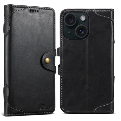 Suteni Q-03 Oil Wax Magnetic Clasp Leather Phone Case, For iPhone 15 Pro, For iPhone 15 Plus, For iPhone 15, For iPhone 14 Plus, For iPhone 14, For iPhone 14 Pro
