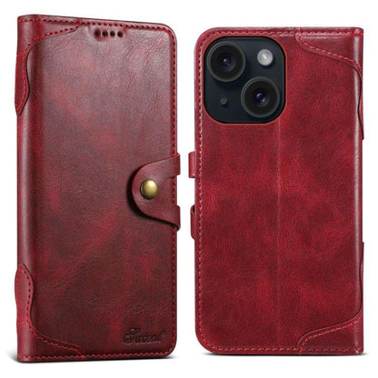 Suteni Q-03 Oil Wax Magnetic Clasp Leather Phone Case, For iPhone 15 Pro, For iPhone 15 Plus, For iPhone 15, For iPhone 14 Plus, For iPhone 14, For iPhone 14 Pro