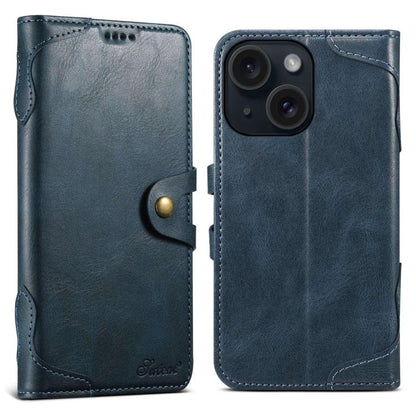 Suteni Q-03 Oil Wax Magnetic Clasp Leather Phone Case, For iPhone 15 Pro, For iPhone 15 Plus, For iPhone 15, For iPhone 14 Plus, For iPhone 14, For iPhone 14 Pro