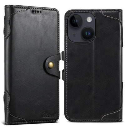 Suteni Q-03 Oil Wax Magnetic Clasp Leather Phone Case, For iPhone 15 Pro, For iPhone 15 Plus, For iPhone 15, For iPhone 14 Plus, For iPhone 14, For iPhone 14 Pro