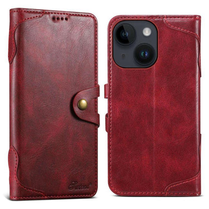 Suteni Q-03 Oil Wax Magnetic Clasp Leather Phone Case, For iPhone 15 Pro, For iPhone 15 Plus, For iPhone 15, For iPhone 14 Plus, For iPhone 14, For iPhone 14 Pro