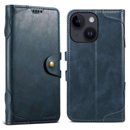 Suteni Q-03 Oil Wax Magnetic Clasp Leather Phone Case, For iPhone 15 Pro, For iPhone 15 Plus, For iPhone 15, For iPhone 14 Plus, For iPhone 14, For iPhone 14 Pro