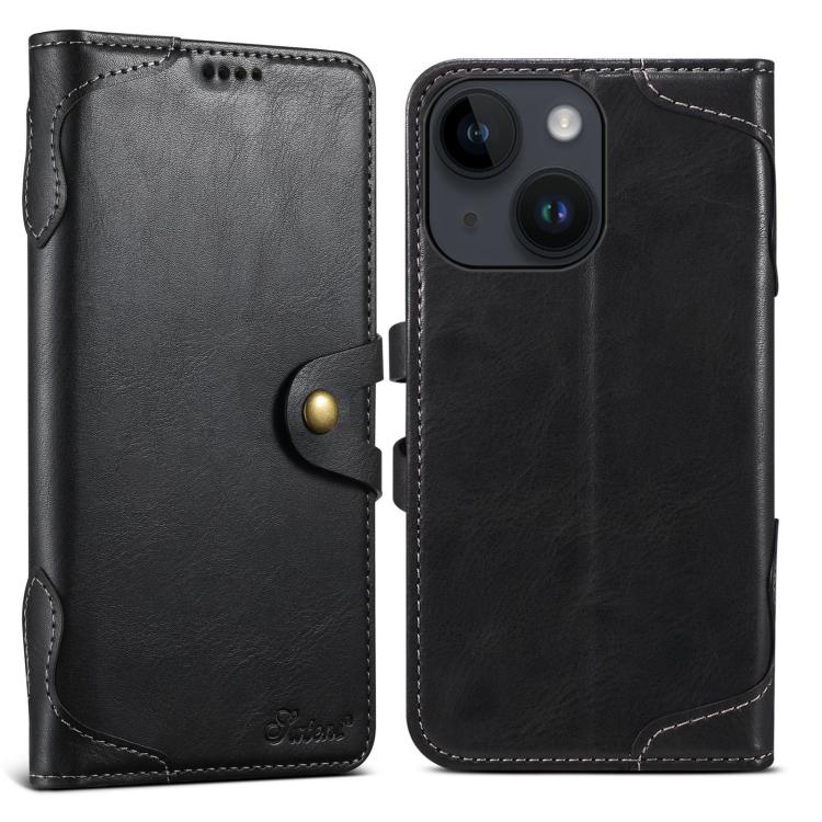 Suteni Q-03 Oil Wax Magnetic Clasp Leather Phone Case, For iPhone 14 Pro Max, For iPhone 13 Pro Max, For iPhone 13 Pro, For iPhone 13, For iPhone 13 mini, For iPhone 12 Pro