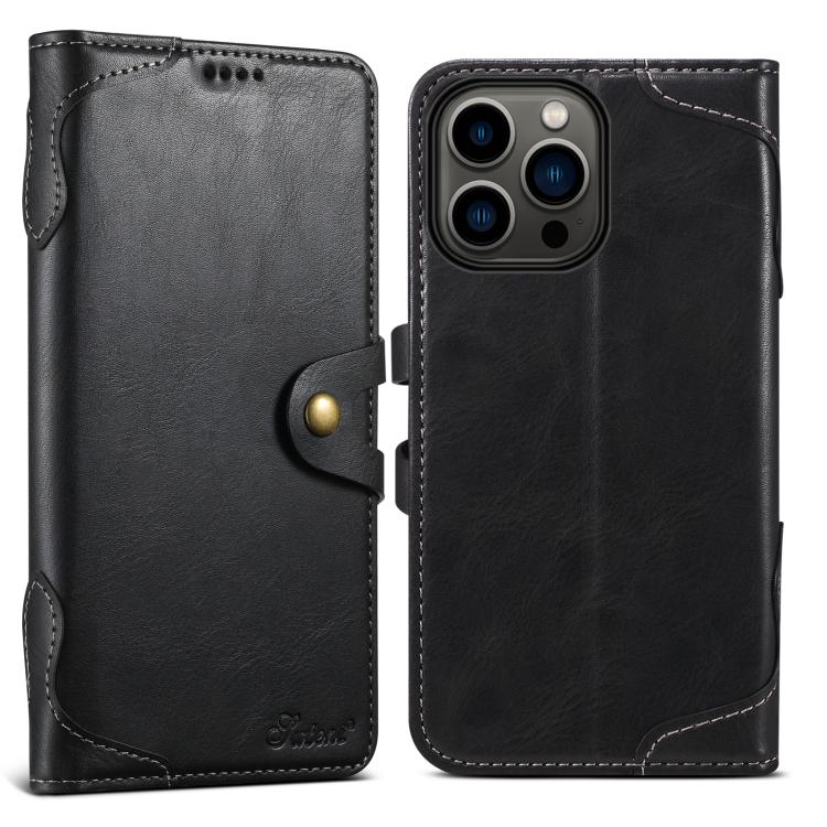 Suteni Q-03 Oil Wax Magnetic Clasp Leather Phone Case, For iPhone 12 Pro Max, For iPhone 12 mini, For iPhone 7 / 8 / SE 2022, For iPhone 11 Pro Max, For iPhone 11, For iPhone 11 Pro
