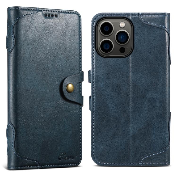 Suteni Q-03 Oil Wax Magnetic Clasp Leather Phone Case, For iPhone 14 Pro Max, For iPhone 13 Pro Max, For iPhone 13 Pro, For iPhone 13, For iPhone 13 mini, For iPhone 12 Pro