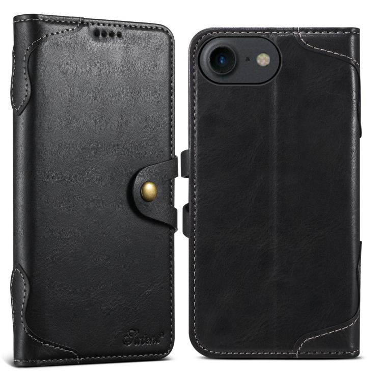 Suteni Q-03 Oil Wax Magnetic Clasp Leather Phone Case, For iPhone 12 Pro Max, For iPhone 12 mini, For iPhone 7 / 8 / SE 2022, For iPhone 11 Pro Max, For iPhone 11, For iPhone 11 Pro
