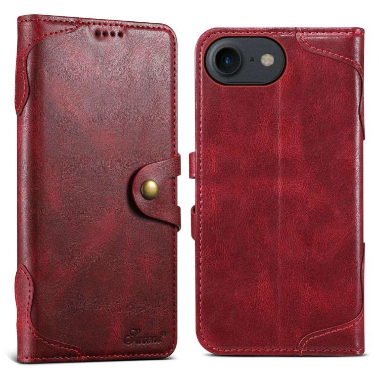 Suteni Q-03 Oil Wax Magnetic Clasp Leather Phone Case, For iPhone 12 Pro Max, For iPhone 12 mini, For iPhone 7 / 8 / SE 2022, For iPhone 11 Pro Max, For iPhone 11, For iPhone 11 Pro