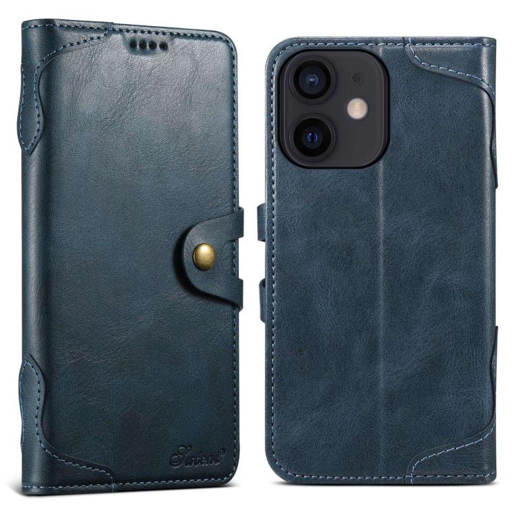 Suteni Q-03 Oil Wax Magnetic Clasp Leather Phone Case, For iPhone 12 Pro Max, For iPhone 12 mini, For iPhone 7 / 8 / SE 2022, For iPhone 11 Pro Max, For iPhone 11, For iPhone 11 Pro