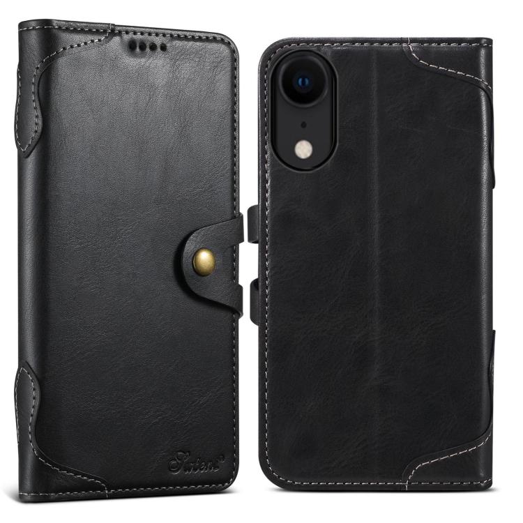 Suteni Q-03 Oil Wax Magnetic Clasp Leather Phone Case, For iPhone X / XS, For iPhone XR, For iPhone XS Max, For iPhone 8 Plus / 7 Plus