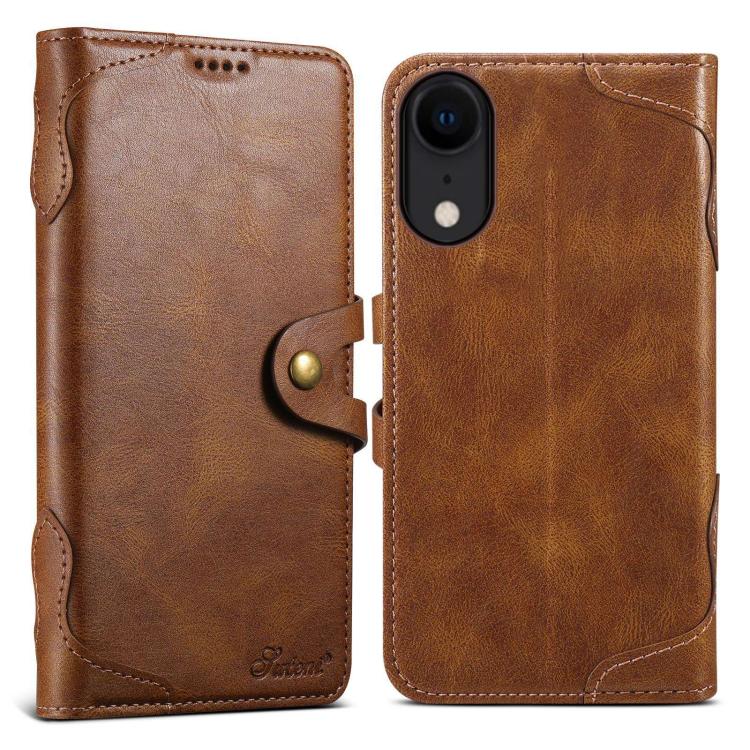 Suteni Q-03 Oil Wax Magnetic Clasp Leather Phone Case, For iPhone X / XS, For iPhone XR, For iPhone XS Max, For iPhone 8 Plus / 7 Plus