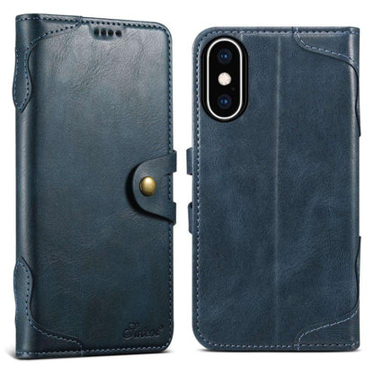 Suteni Q-03 Oil Wax Magnetic Clasp Leather Phone Case, For iPhone X / XS, For iPhone XR, For iPhone XS Max, For iPhone 8 Plus / 7 Plus